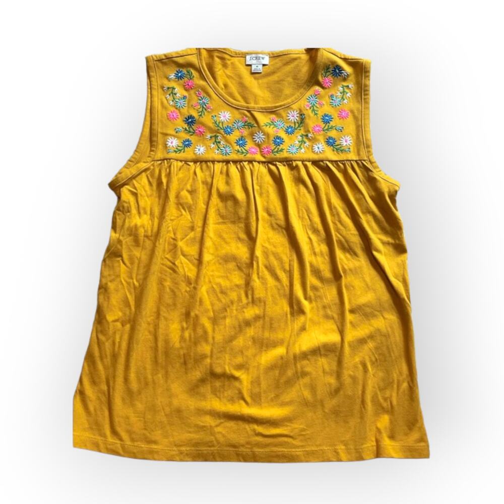 J. Crew Tank Embroidered tank top Sz S EUC